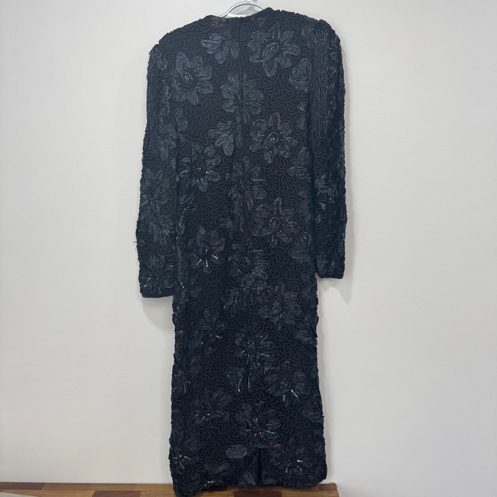 Judith Ann Creations Womens Dress Vintage Beaded Floral Lace Flapper 70s NEW‎